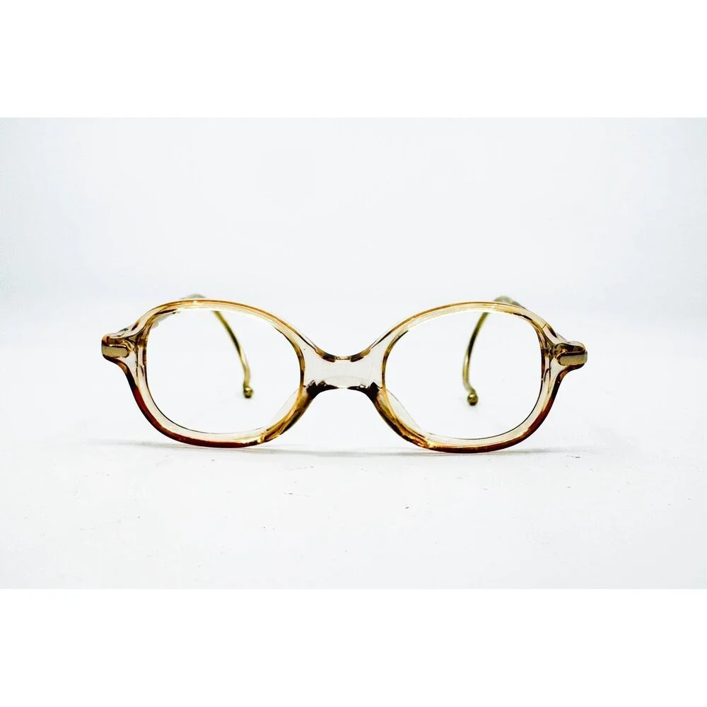 Pony Eye Q Eyeglasses Kids Amber Cable Temple Vintage 36-15-120mm